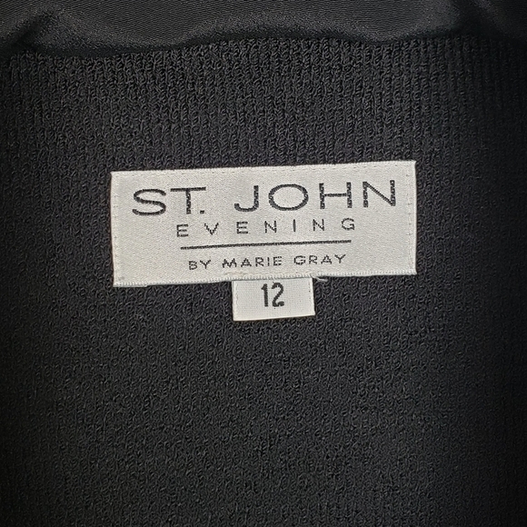 ST. JOHN Evening Marie Gray sequin knot jacket blazer interchangeable - Picture 13 of 13